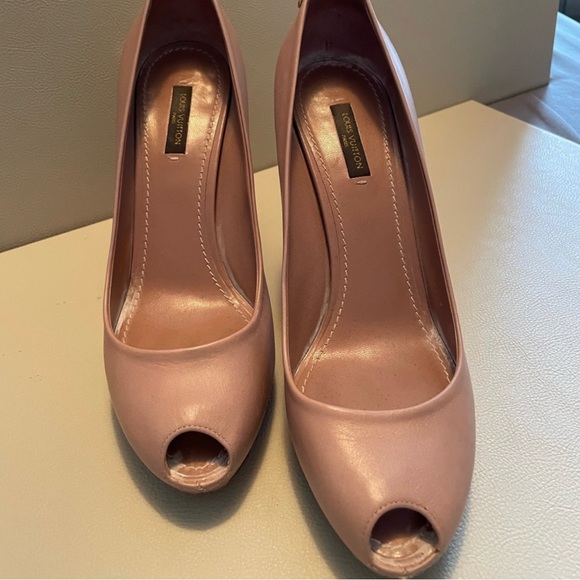 Authentic Louis Vuitton Pink Patent LeatherOh really! Peep Toe Pumps  Size38.5 - Picture 3 of 17